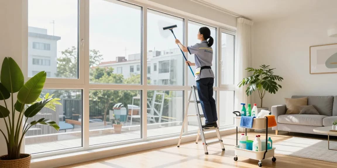 Professional window cleaning in Bern with streak-free results for a bright home