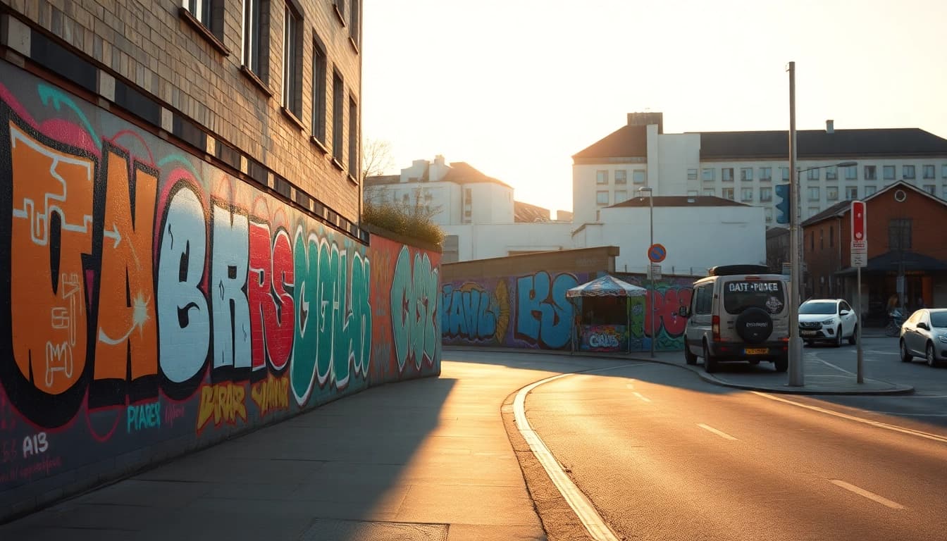 Entdecke beeindruckendes Graffiti Köln, das Farben und Lebensfreude in urbaner Kunst vereint.