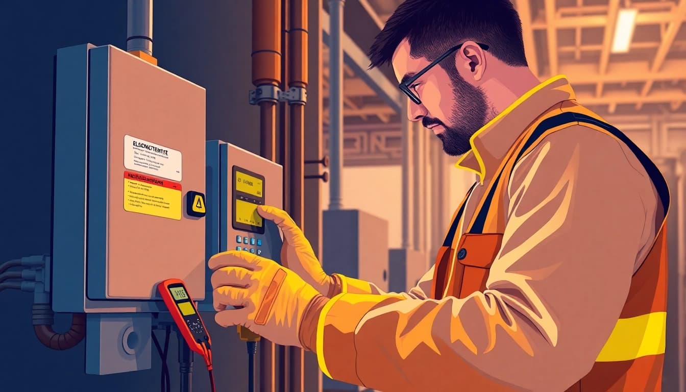 Ensure proper compliance of electrical devices with DGUV V3 Prüfung while inspecting safety measures and equipment.