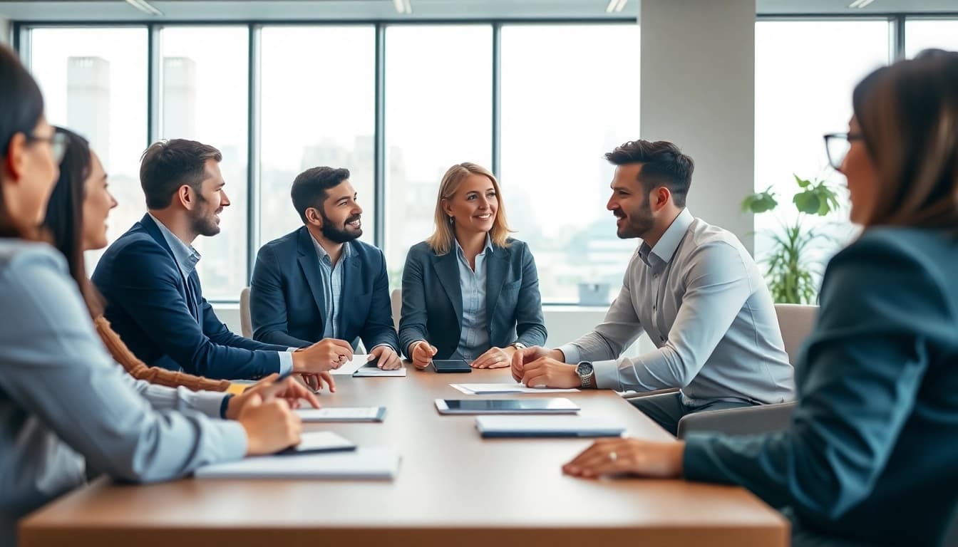 Headhunter Ingenieure giving insights during a professional meeting.