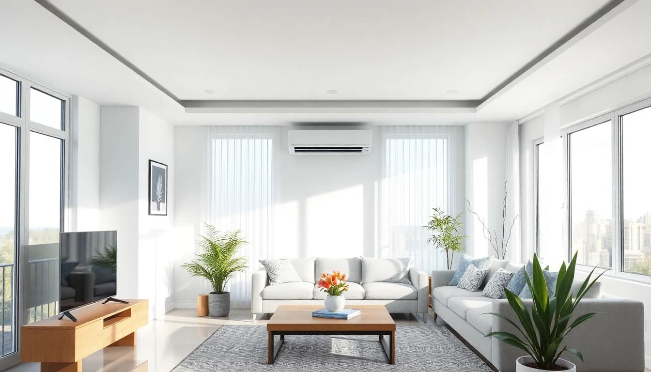 View of an efficient climate control setup illustrating klima kosten in a stylish home environment.