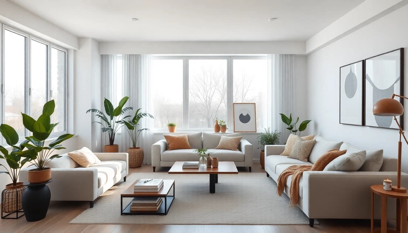 Entdecken Sie kreative Raumgestaltung durch ein stilvolles Wohnzimmer mit harmonischen Farben und eleganten Möbeln.