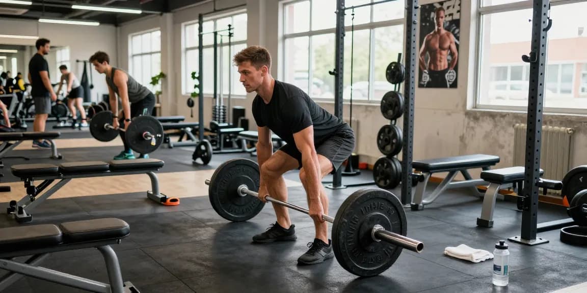 Anabolika Shop showcasing a fitness enthusiast deadlifting in a gym, highlighting the dedication and intensity of muscle building.