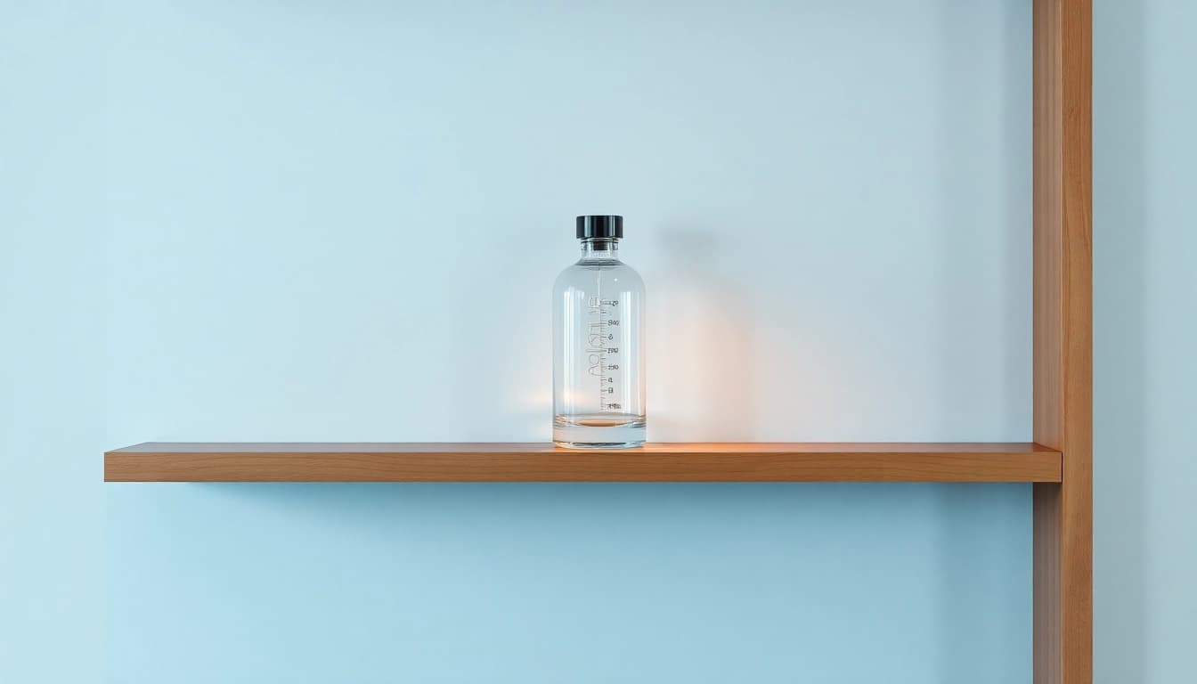 Kolloidales Silber 100 ppm in einem eleganten Flakon, der Reinheit und Qualität zeigt.