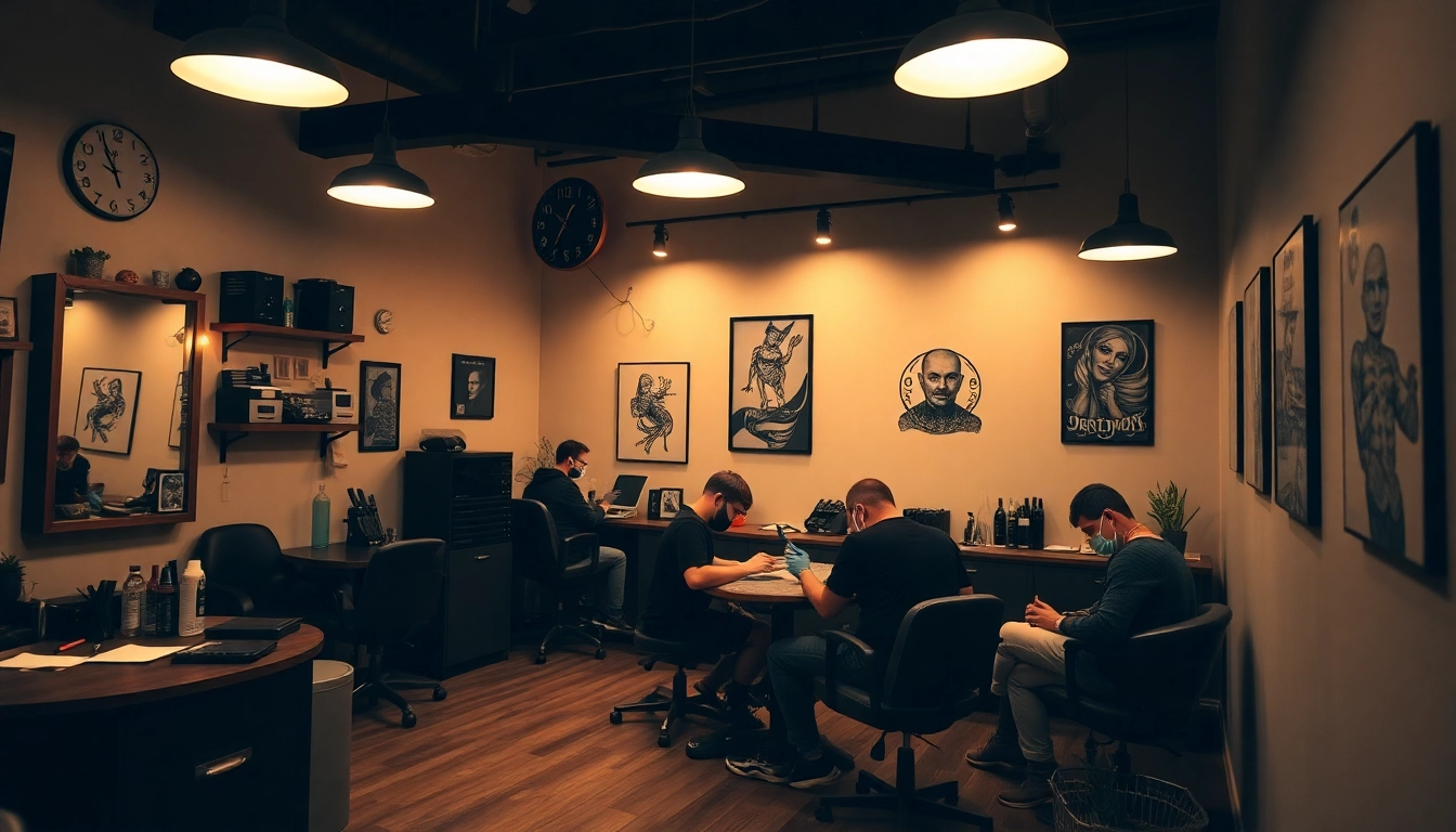 Erleben Sie das kreative Ambiente im Tattoo Studio München, wo talentierte Künstler individuell gestaltete Tattoos kreieren.
