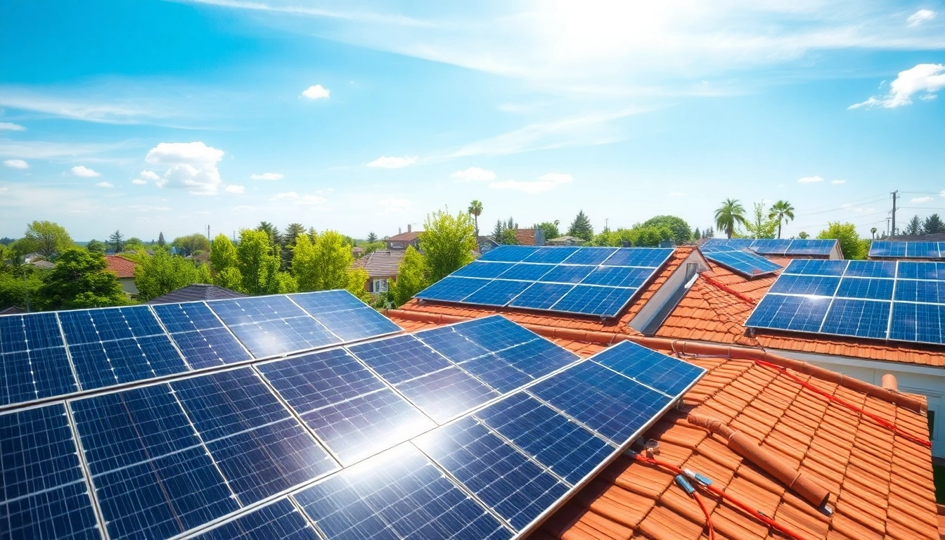 Efficient Pv anlagen wien installations showcasing solar panels in a sunny residential setting.