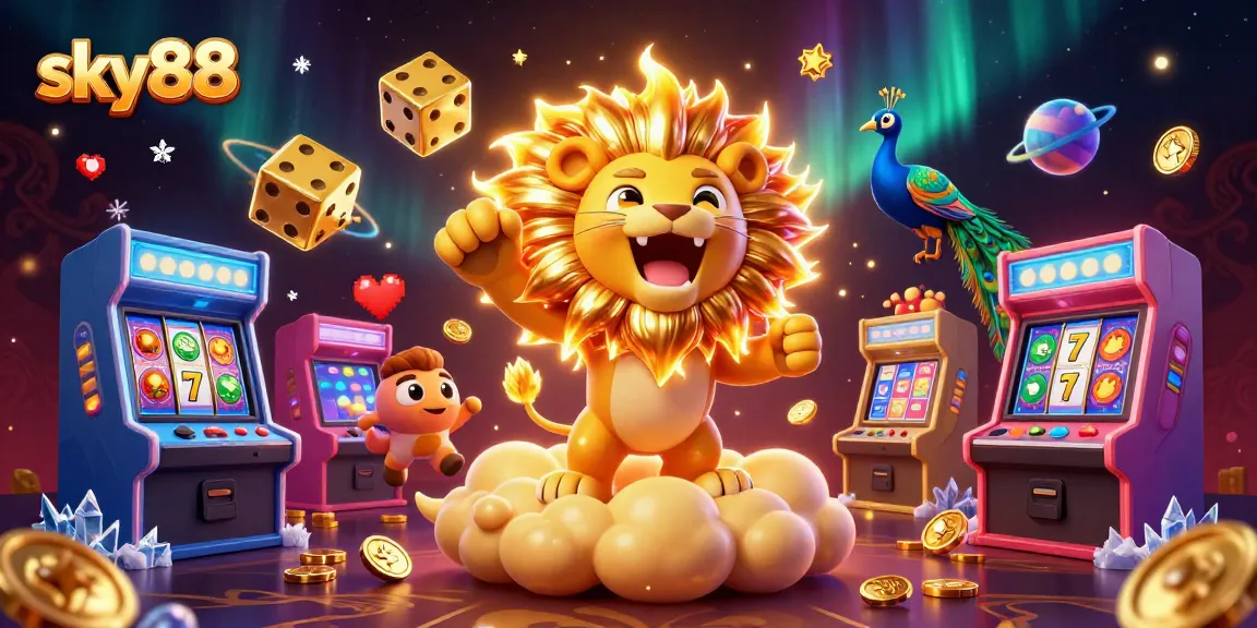 Engage with the sky88 gaming experience featuring vibrant characters amidst dynamic casino elements.