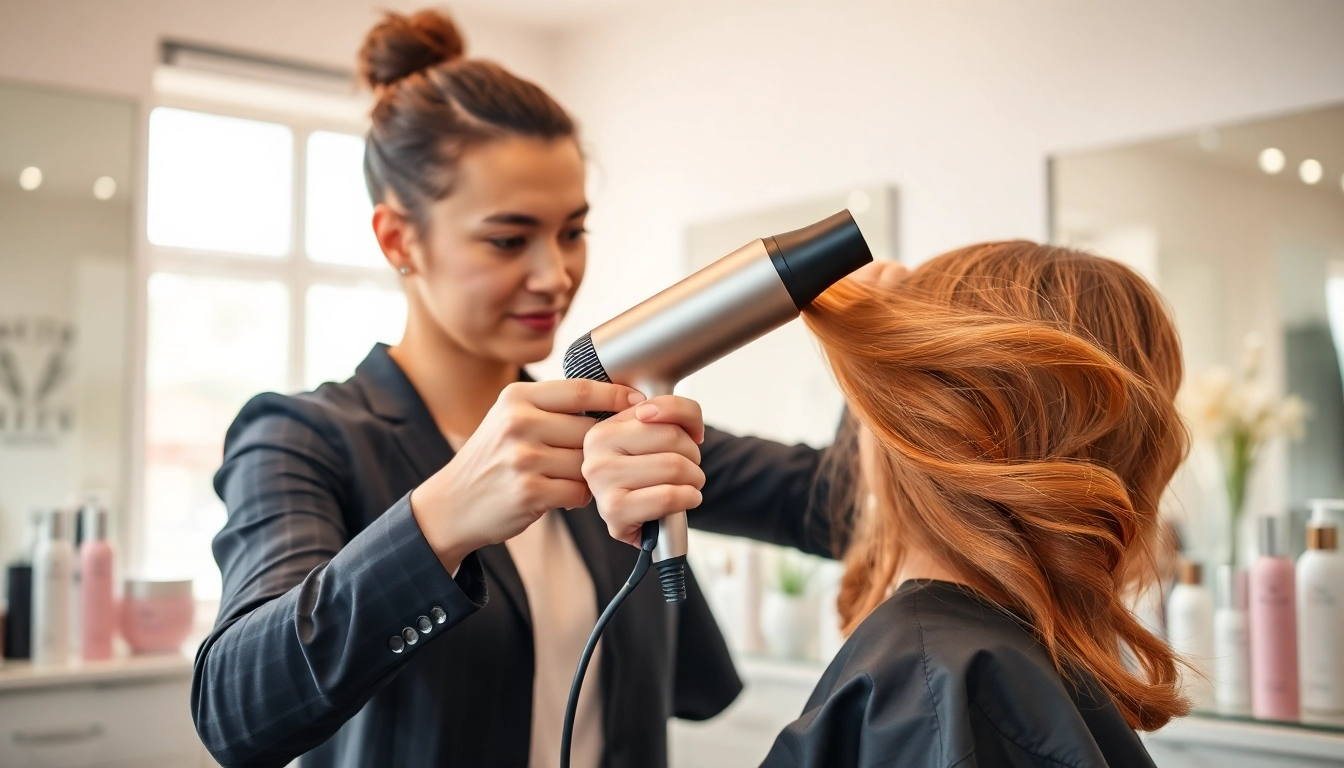 Stylish laifen swift Haartrockner sorgt für perfekten Glanz und seidiges Haar in einem modernen Friseursalon.