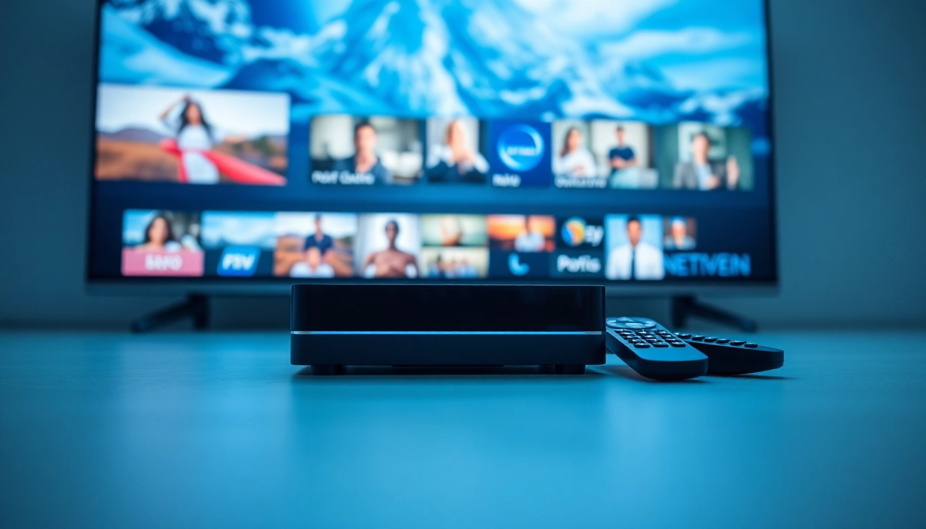 Maximize your viewing experience with IPTV kaufen featuring a modern IPTV box streaming high-definition content.
