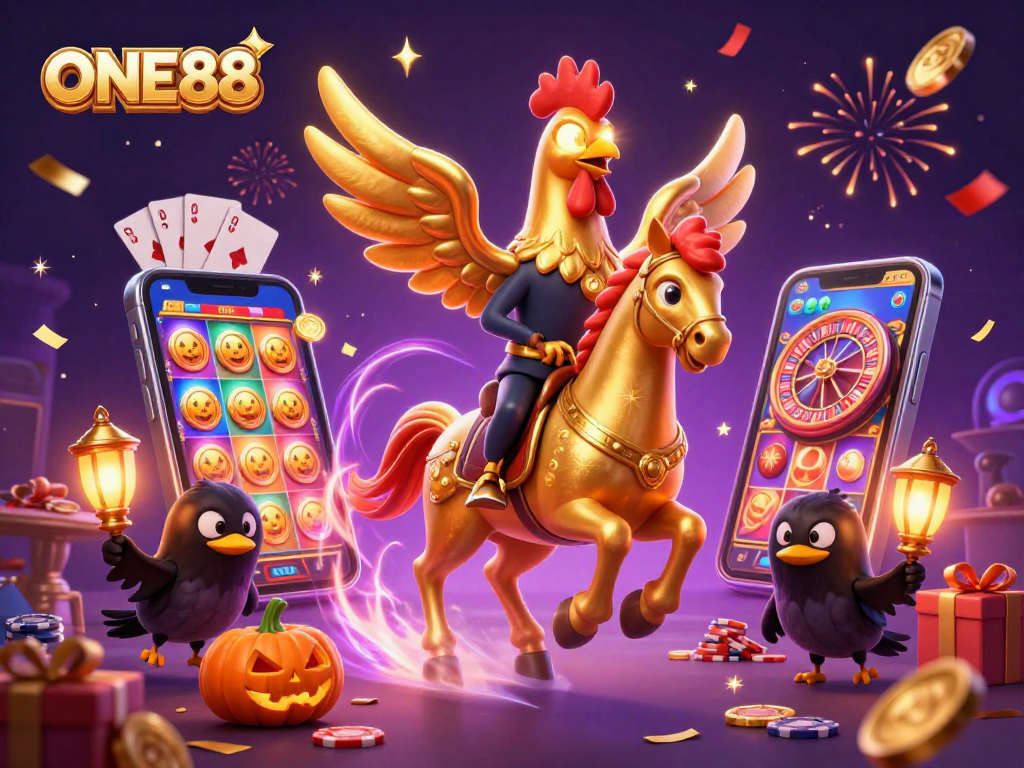 Experience gaming excitement with ONE88's vibrant casino atmosphere and thrilling slot action.