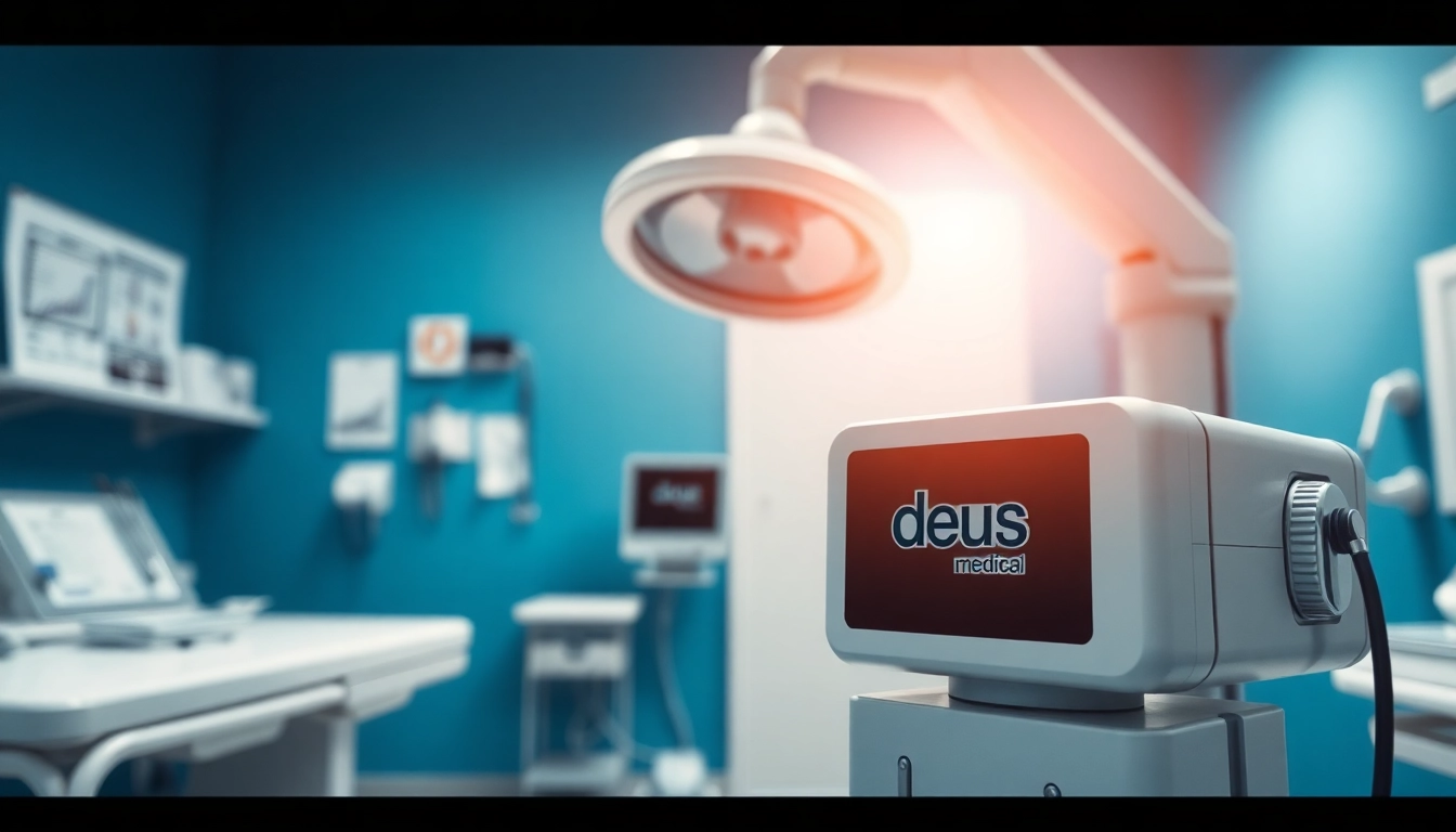 Erleben Sie deus medical, fortschrittliche medizinische Ausrüstung in einem modernen Gesundheitsumfeld.