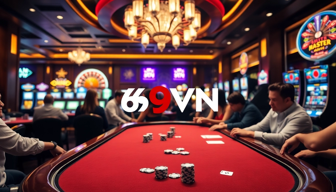 Experience thrilling poker games and slot machines at 69VN with high-stakes excitement.