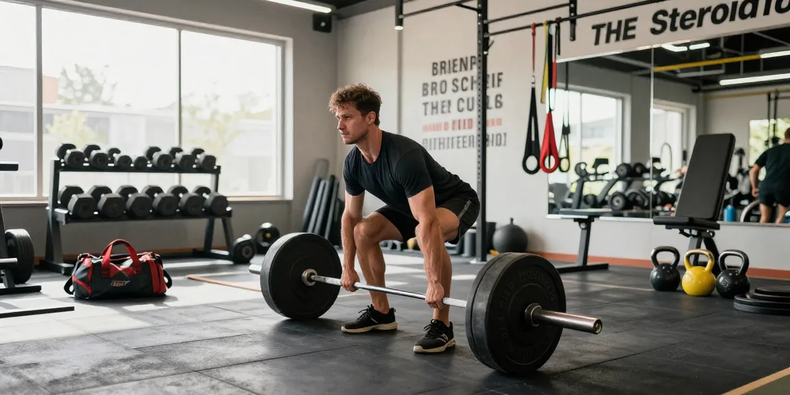 Dynamische Fitness-Trainingsszene bei Steroidshop zur Förderung des Muskelwachstums.