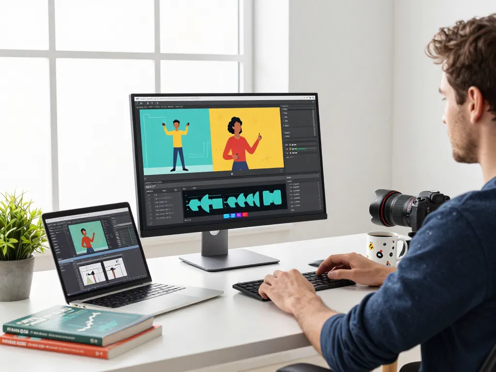 Kling 2.6 motion control workspace with video creator animating characters, showcasing advanced motion graphics technology in action.