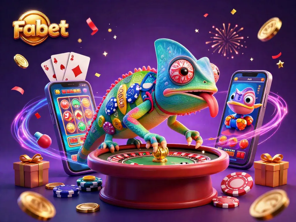 Engage in thrilling Fa bet gaming with a lively chameleon casino owner and dynamic betting elements.