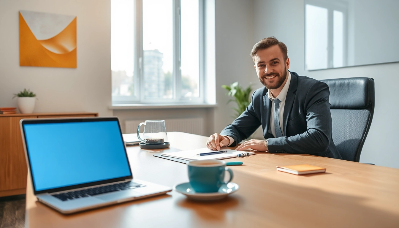 Professionelles Büro mit Laptop und Notizen von Headhunter Erfurt.