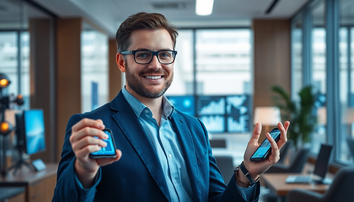 Headhunter IT im modernen Büro präsentiert Technologien zur Kandidatenauswahl.