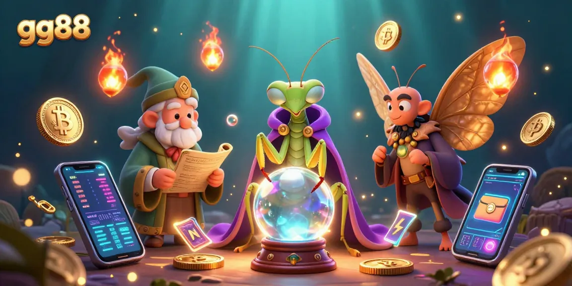 Experience the magic of gg88 with a fortune teller and vibrant casino elements.