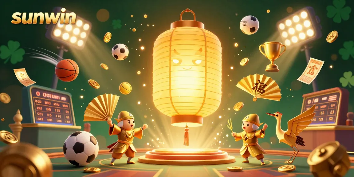 Experience the thrill of sunwin with a lucky golden lantern spirit and dynamic casino elements.